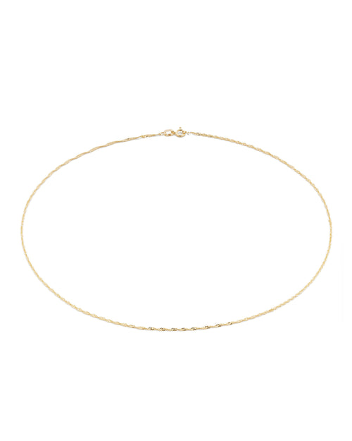 Twist Fine Řetízek|Materiál:18k žluté zlato