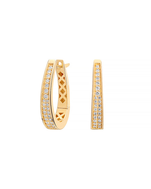 Avenue Diamantové Náušnice|Materiál:18k žluté zlato