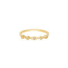 Athena Diamantový Prsten|Materiál:18k žluté zlato