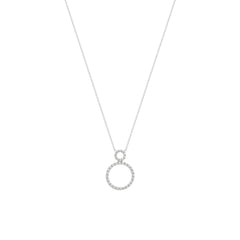 Circles Diamantový Náhrdelník|Materiál:18k bílé zlato