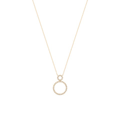 Circles Diamantový Náhrdelník|Materiál:18k žluté zlato
