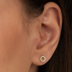 Well Rounded Diamantové Náušnice|Materiál:18k žluté zlato