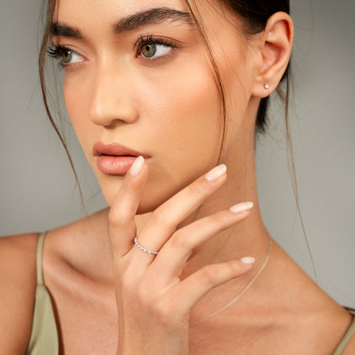 Eternity Twist Diamantový Prsten|Materiál:18k bílé zlato