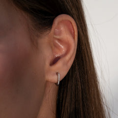 Lumière V Diamantové Náušnice|Materiál:18k bílé zlato