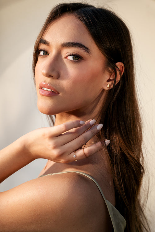 Fleur Open Diamantový Prsten|Materiál:18k růžové zlato