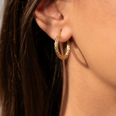 Facet Hoops Náušnice