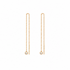 Dangling Dot Náušnice s Diamantem|Materiál:18k žluté zlato