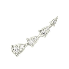 Dewdrop Climber Diamantová Náušnice|Materiál:18k bílé zlato
