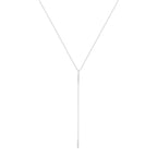 Double Bar Diamantový Náhrdelník|Materiál:18k bílé zlato