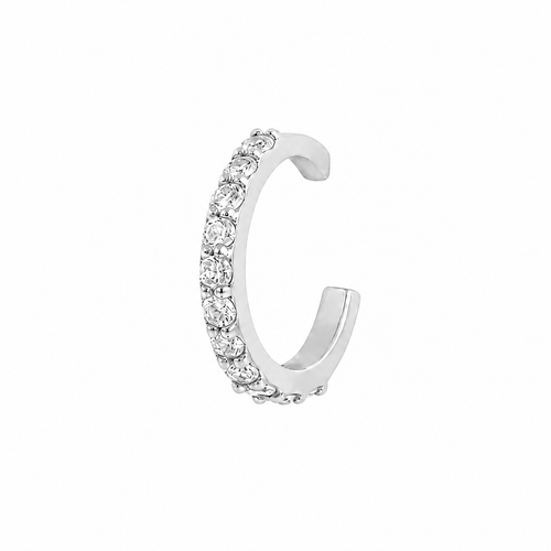 Ear Cuff Diamantová Náušnice|Materiál:18k bílé zlato