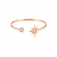 Follow the North Star Diamantový Prsten|Materiál:18k růžové zlato