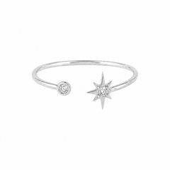 Follow the North Star Diamantový Prsten|Materiál:18k bílé zlato