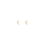Half Moon Diamantové Náušnice|Materiál:18k žluté zlato