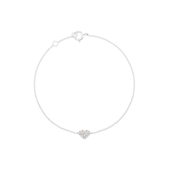 Heart Diamantový Náramek|Materiál:18k bílé zlato