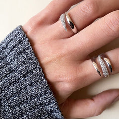 Duality Pavé Diamond Ring