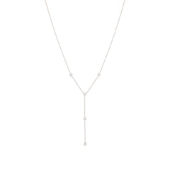 Mini Diamonds Y Náhrdelník|Materiál:18k bílé zlato