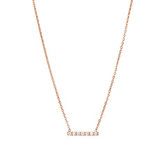 Mini Pavé Diamantový Náhrdelník|Materiál:18k růžové zlato