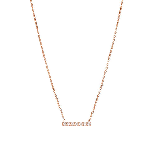 Mini Pavé Diamantový Náhrdelník|Materiál:18k růžové zlato