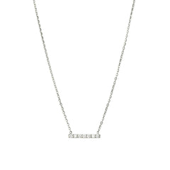 Mini Pavé Diamantový Náhrdelník|Materiál:18k bílé zlato