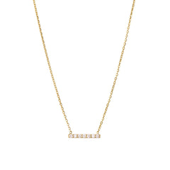 Mini Pavé Diamantový Náhrdelník|Materiál:18k žluté zlato