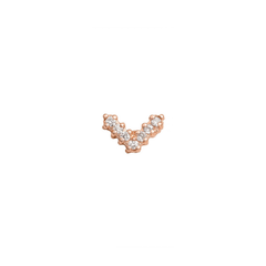 Mini V Pave Diamond Earrings