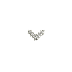 Mini V Pave Diamond Earrings