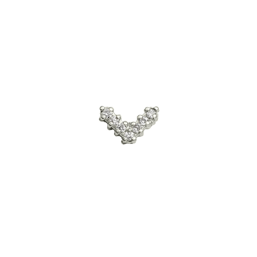 Mini V Pave Diamond Earrings
