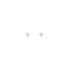 North Star Náušnice s DIamantem|Materiál:18k bílé zlato