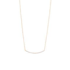Pavé Curve Diamantový Náhrdelník|Materiál:18k růžové zlato