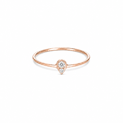 Dewdrop Diamantový Prsten|Materiál:18k růžové zlato
