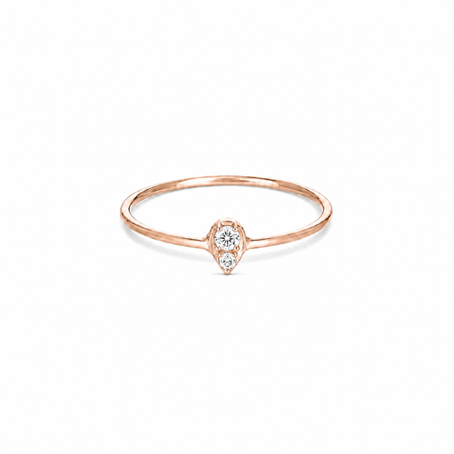 Dewdrop Diamantový Prsten|Materiál:18k růžové zlato