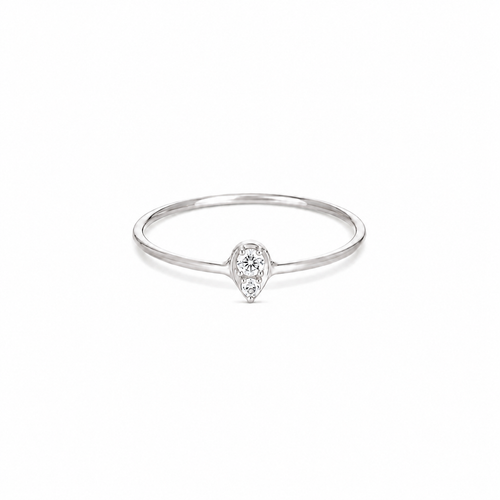 Dewdrop Diamantový Prsten|Materiál:18k bílé zlato