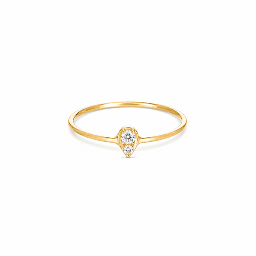 Dewdrop Diamantový Prsten|Materiál:18k žluté zlato