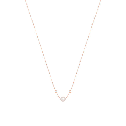 Pearl Diamantový Náhrdelník|Materiál:18k růžové zlato
