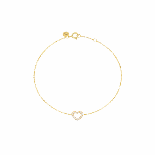 Piece Of My Heart Diamantový Náramek|Materiál:18k žluté zlato