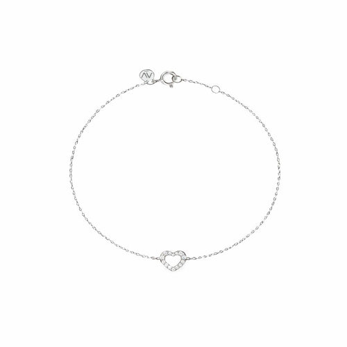 Piece Of My Heart Diamantový Náramek|Materiál:18k bílé zlato