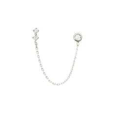 Pixie Dot Connector Diamantová Náušnice|Materiál:18k bílé zlato