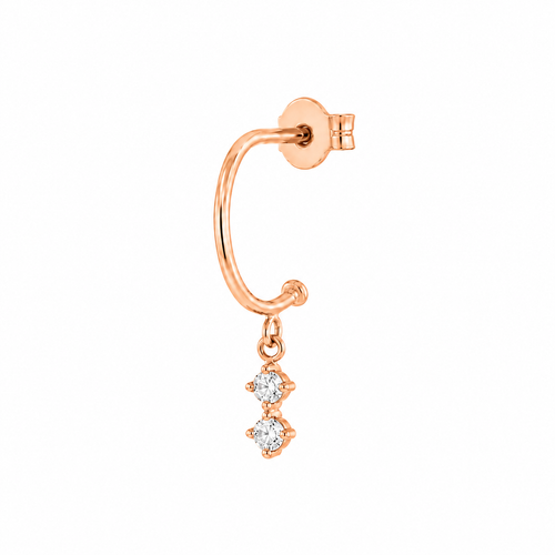 Pixie Semi Hoop Diamantové Náušnice