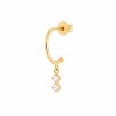 Pixie Semi Hoop Diamantové Náušnice