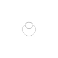 Halo Chain Diamantový Prsten|Materiál:18k bílé zlato