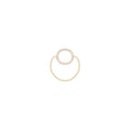 Halo Chain Diamantový Prsten|Materiál:18k žluté zlato