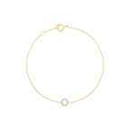 Halo Diamantový Náramek|Materiál:18k žluté zlato