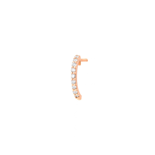 Small Semi Hoop Diamond Earrings 