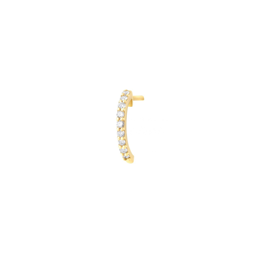 Small Semi Hoop Diamond Earrings 