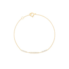 Three Bars Diamantový Náramek|Materiál:18k žluté zlato