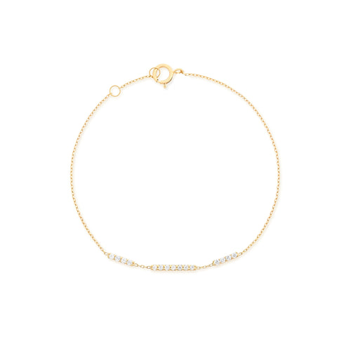 Three Bars Diamantový Náramek|Materiál:18k žluté zlato