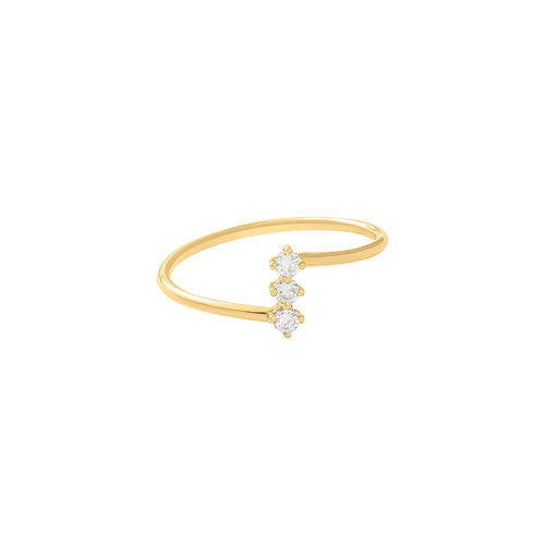 Three Studs Diamantový Prsten