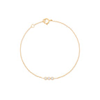 Triple Diamantový Náramek|Materiál:18k žluté zlato