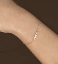 Lightning Strikes Diamantový Náramek|Materiál:18k žluté zlato