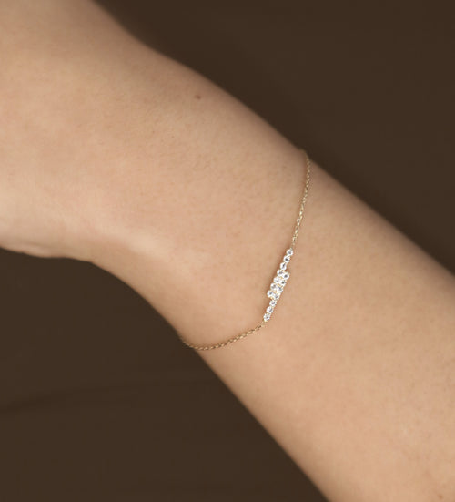 Lightning Strikes Diamantový Náramek|Materiál:18k žluté zlato